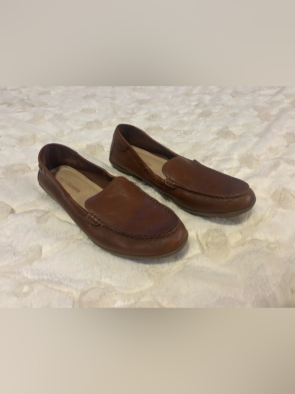 Hush Puppies Never Worn Women's Brown Slip-On Loafers Driving Moccasin Round Toe - Picture 5 of 5